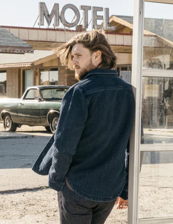 Kato The Anvil Shirt Jacket Quilt Denim - Image 2